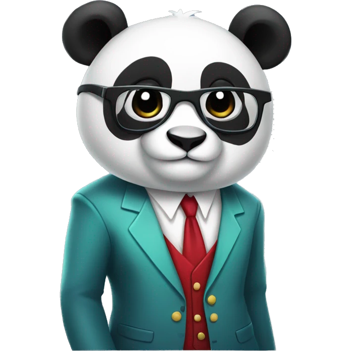 Panda con traje y gafas oscuras  emoji