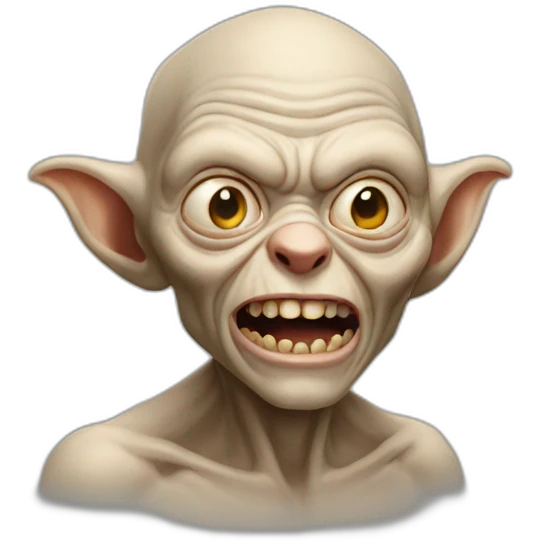 Golum sin dientes de delante emoji