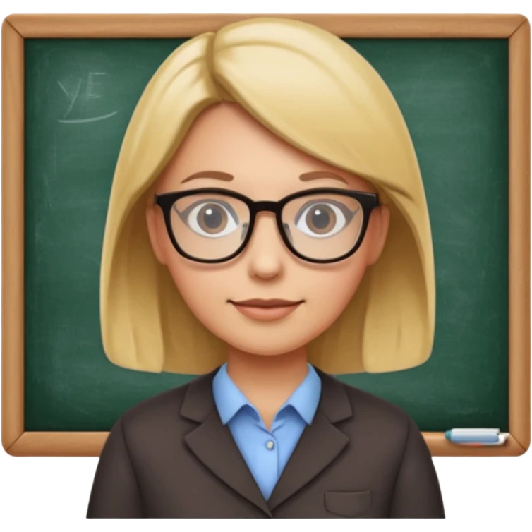 teacher at chalkboard emoji