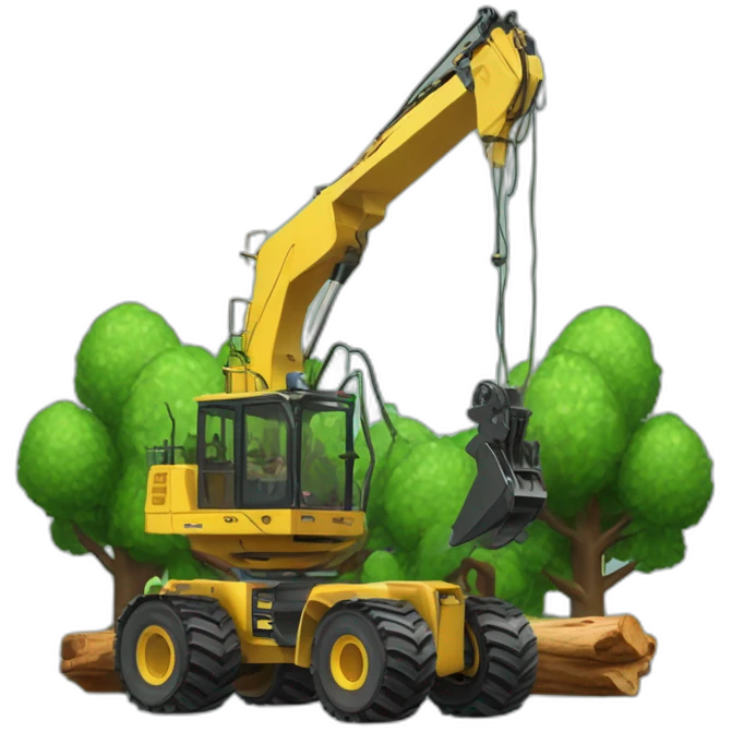 forest forwarder machine emoji