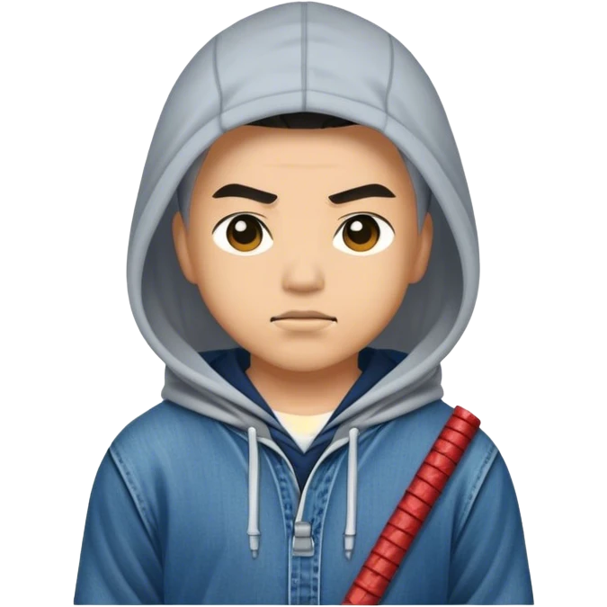 Samurai with hoodie and jeans  emoji