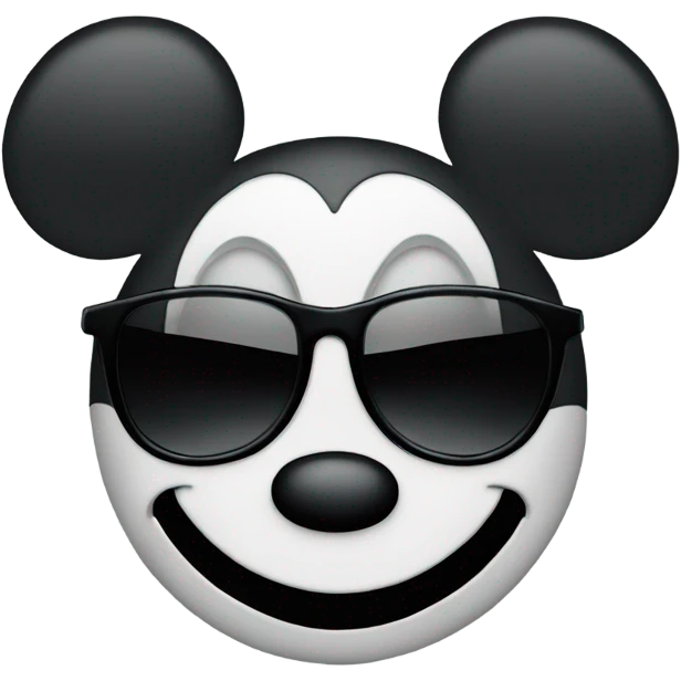mickey mouse face with sunglasses emoji