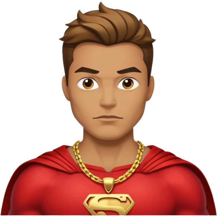super hero with big necklace emoji