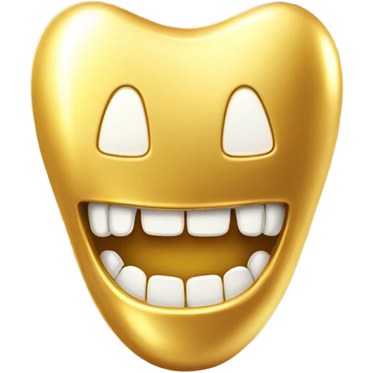 Pure golden tooth emoji