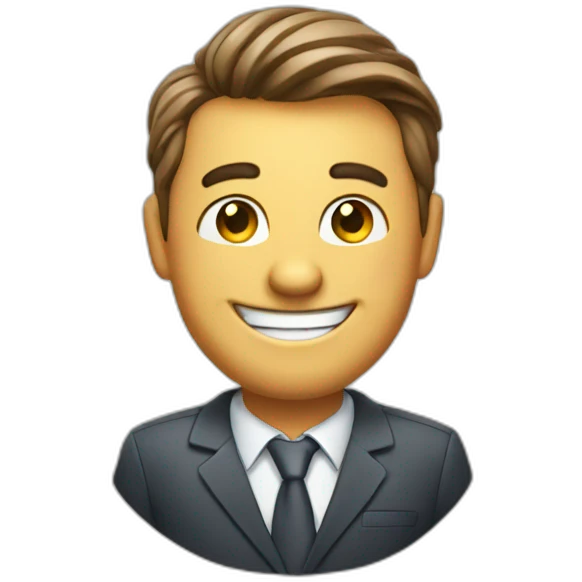 Businessman thumbs up and smiling! emoji