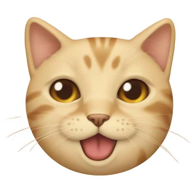 Beige cat foodprints emoji