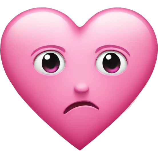 sad pink heart emoji