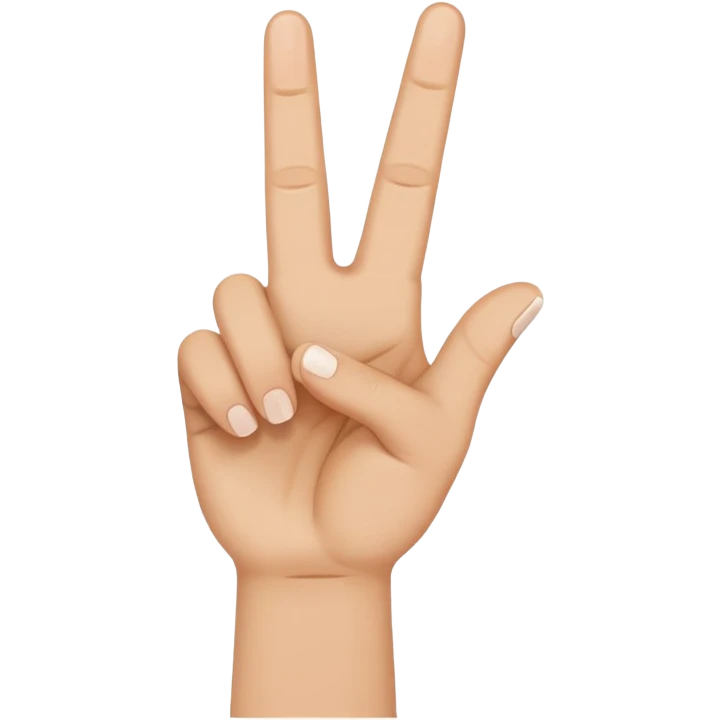 Peacesign with hand emoji