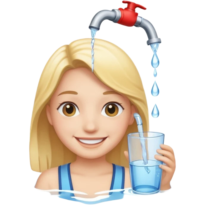 smile with water emoji