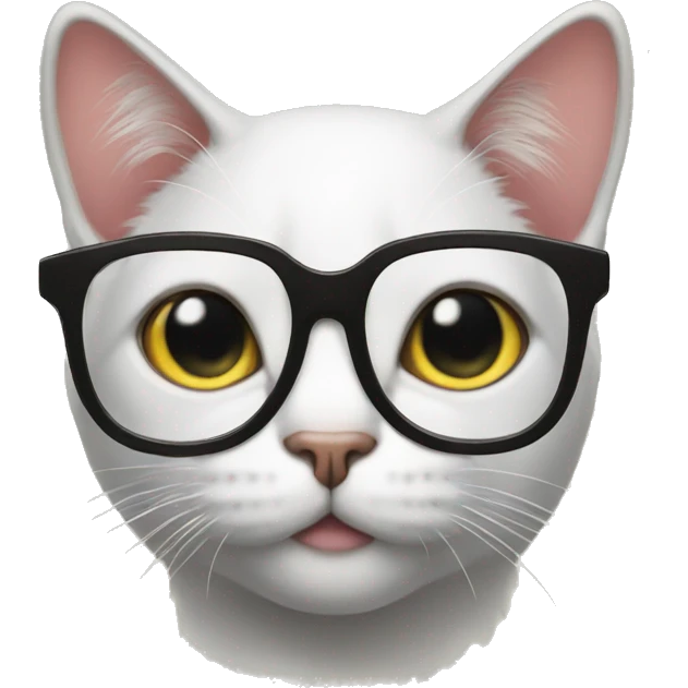 cat whit glasses emoji