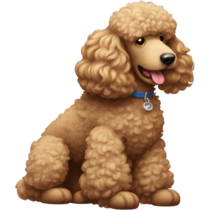A sleepy giant poodle emoji