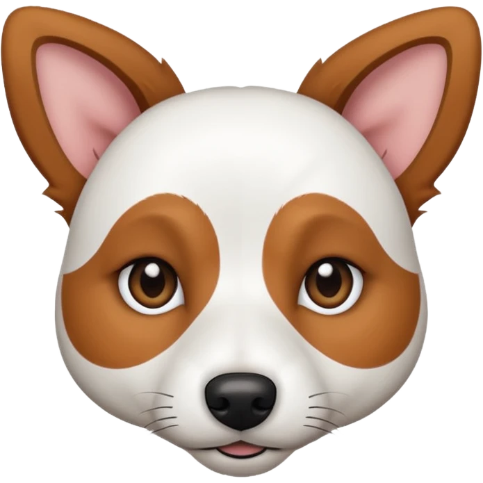 a fully white jack russell the size of a kelpie with light brown ears and a light brown patch on one eye emoji