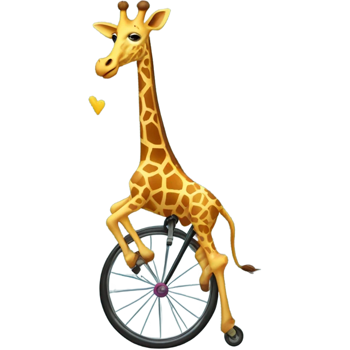 giraffe on unicycle  emoji