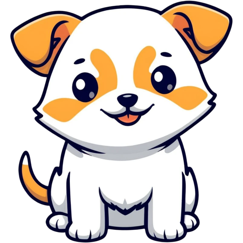 A cute little dog emoji