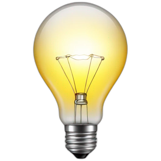 light bulb shines emoji