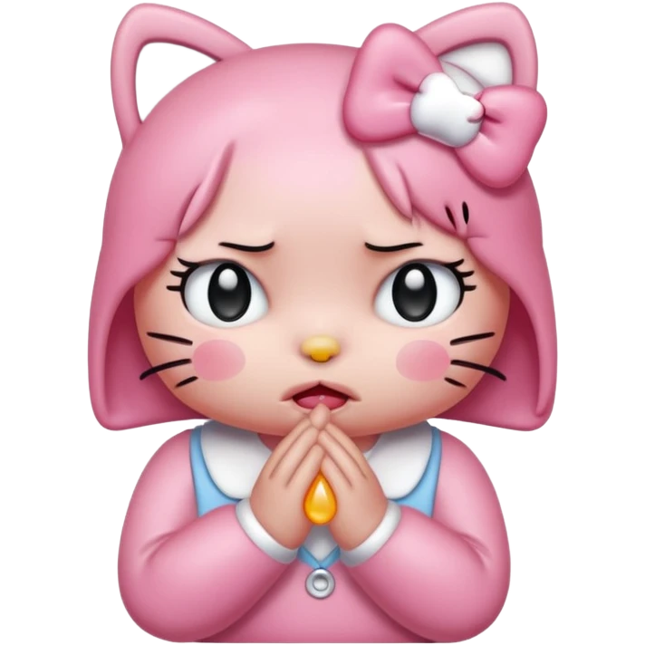 Hello kitty crying emoji