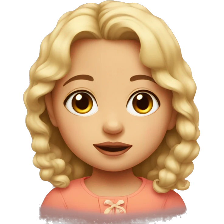 portrait of a baby girl  emoji