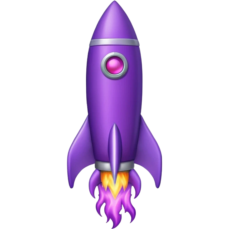 purple rocket purple flame emoji