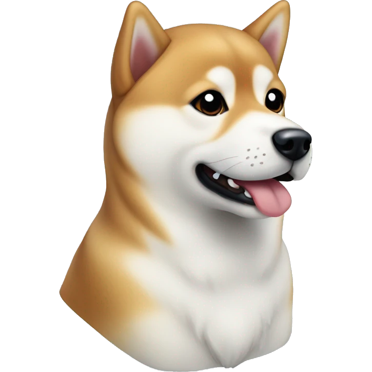 shiba inu on white background blue merle emoji