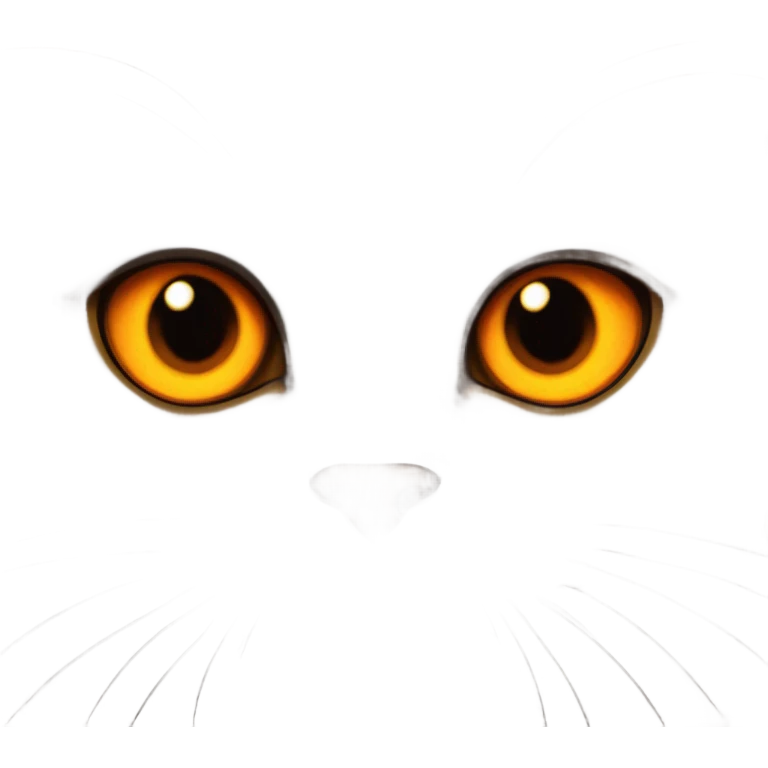 A chocolate brown british shorthair with orange eyes emoji