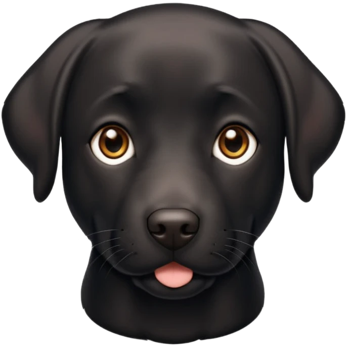Perro Labrador  negro adulto emoji