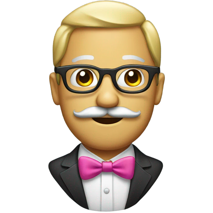 🥸 emoji with a bow on its head emoji