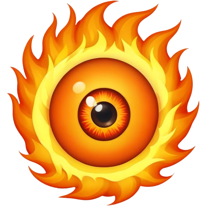 Eyeballs on fire emoji