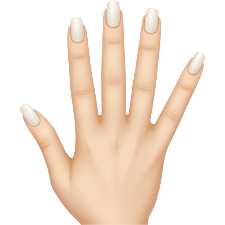 one finger with a clear manicure emoji