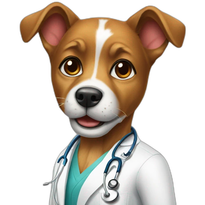 doctor-dog emoji