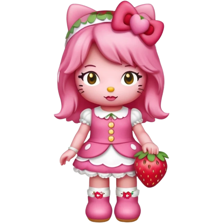 hello kitty strawberry shortcake full body emoji