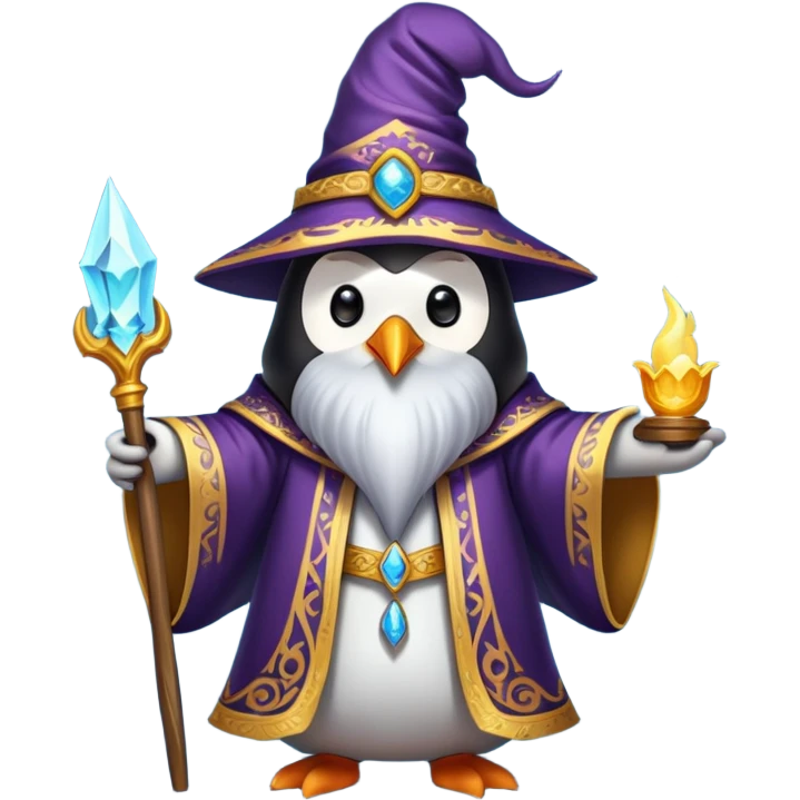 Penguin Wizard emoji