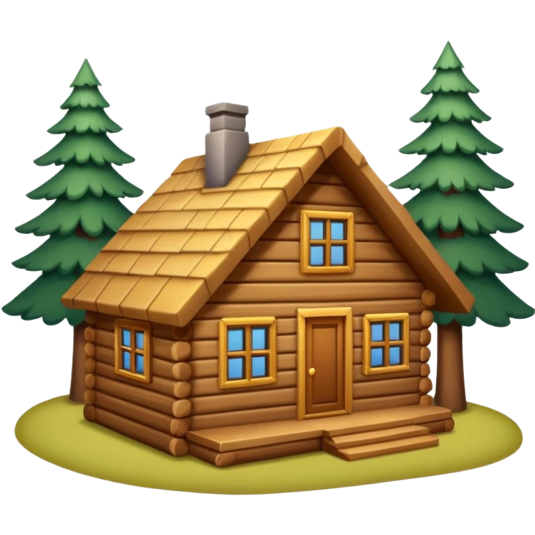 wood cabin emoji
