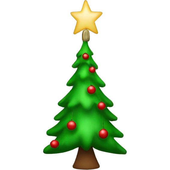 Christmas tree red and green emoji