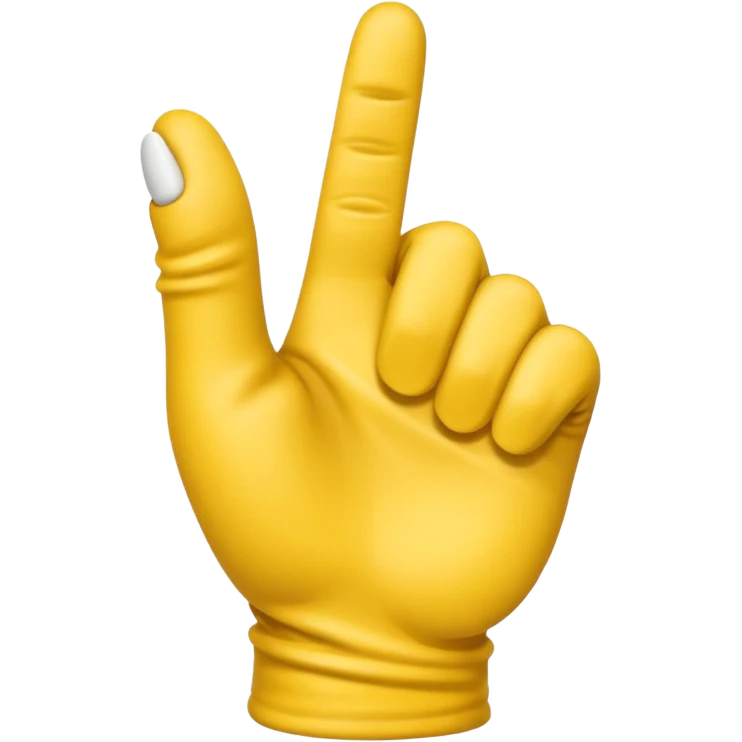 Middle finger emoji weakling wearing fingerless gloves emoji