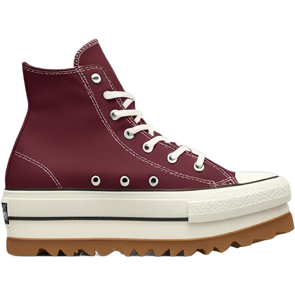 Burgundy converse platform run star hike  emoji