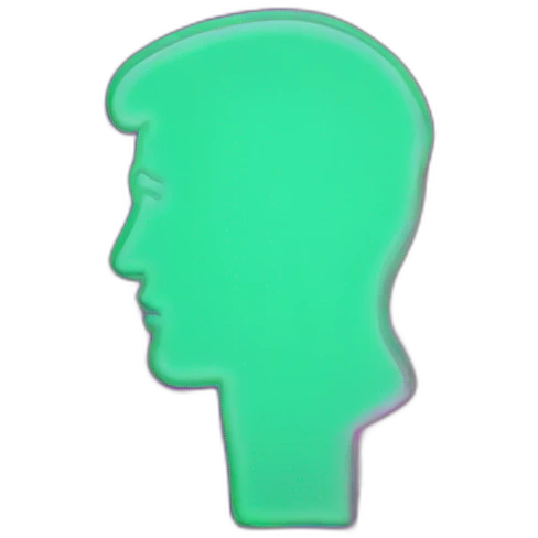Human silhouette neon sign emoji