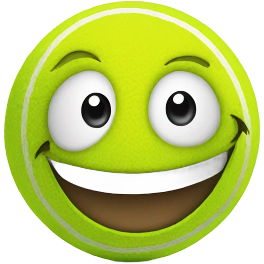 Tennis ball smiling  emoji