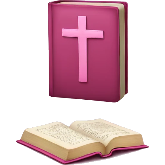 Pink Bible emoji