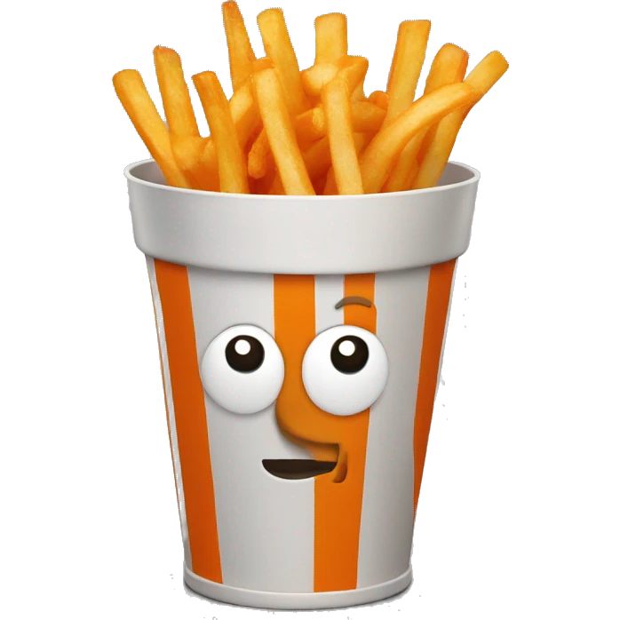 orange fries in fries bucket emoji