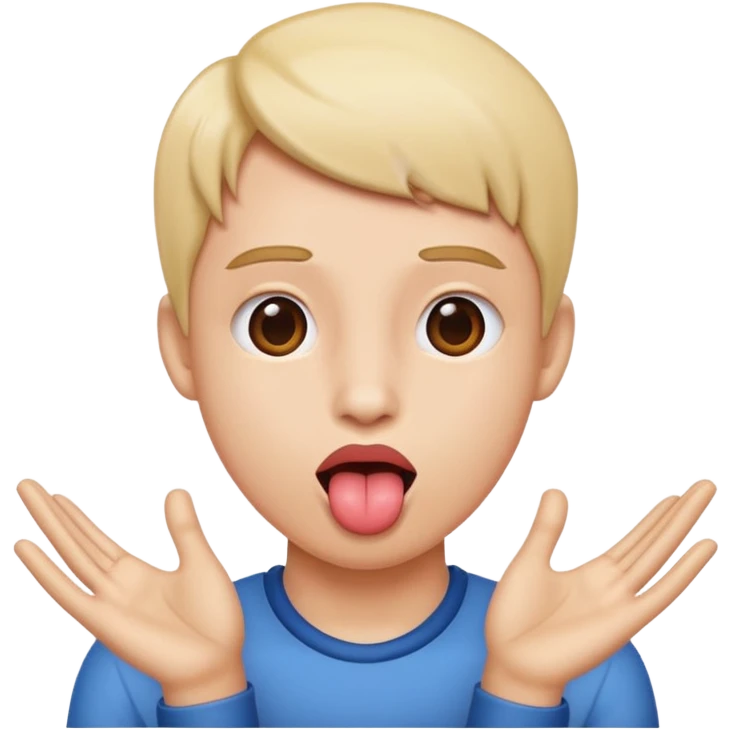 Tonge out with hands to side emoji