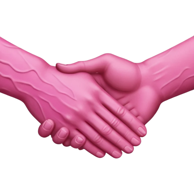 handshake pink hands emoji