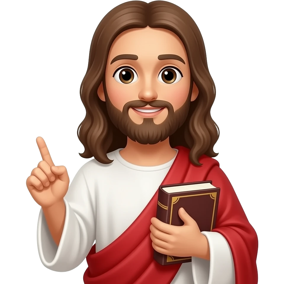 Jesus holding a bible emoji
