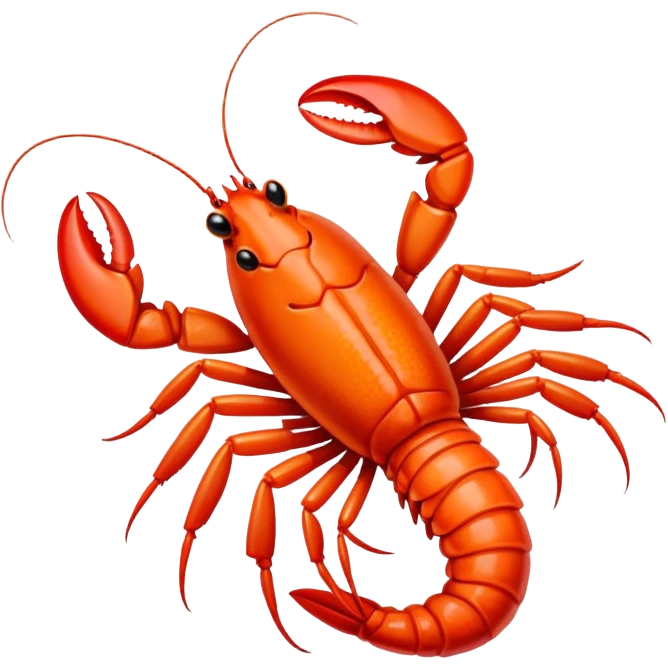 crawfish, curled tail emoji