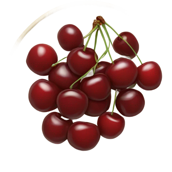 beige plate with cherries in it emoji