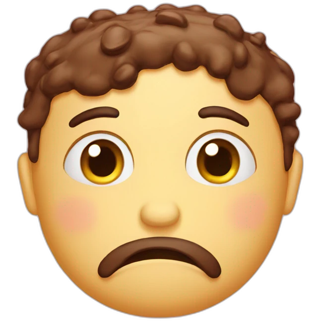 Sad cake emoji