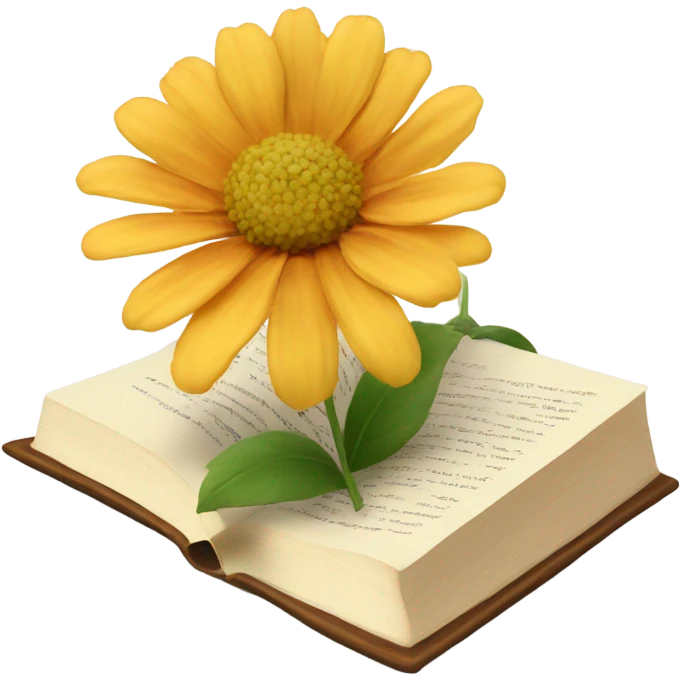 flowers pressing with book  emoji