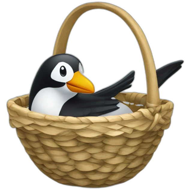 Pingouin joue basket emoji