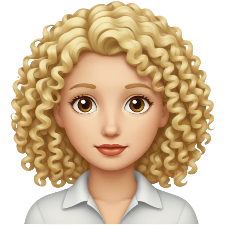 Blonde in curly hair in georgia emoji