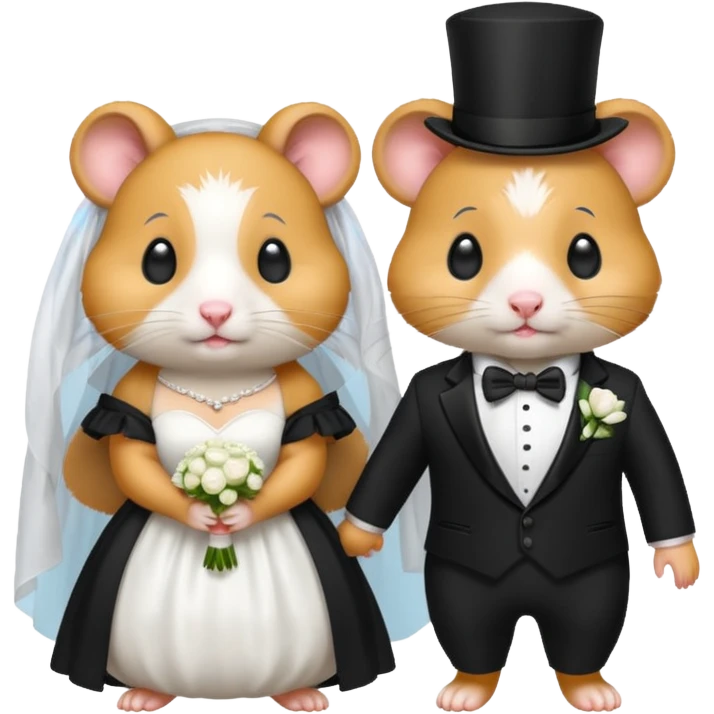 2 hamsters getting married  emoji