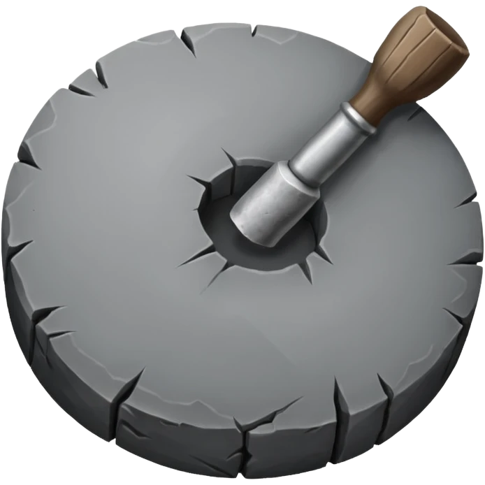 A round hammerstone used for breaking bones or shaping flint.






 emoji